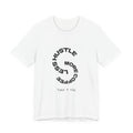 Hustle Less, Coffee More Tee — "take a sip" Minimal Coffee Shirt
