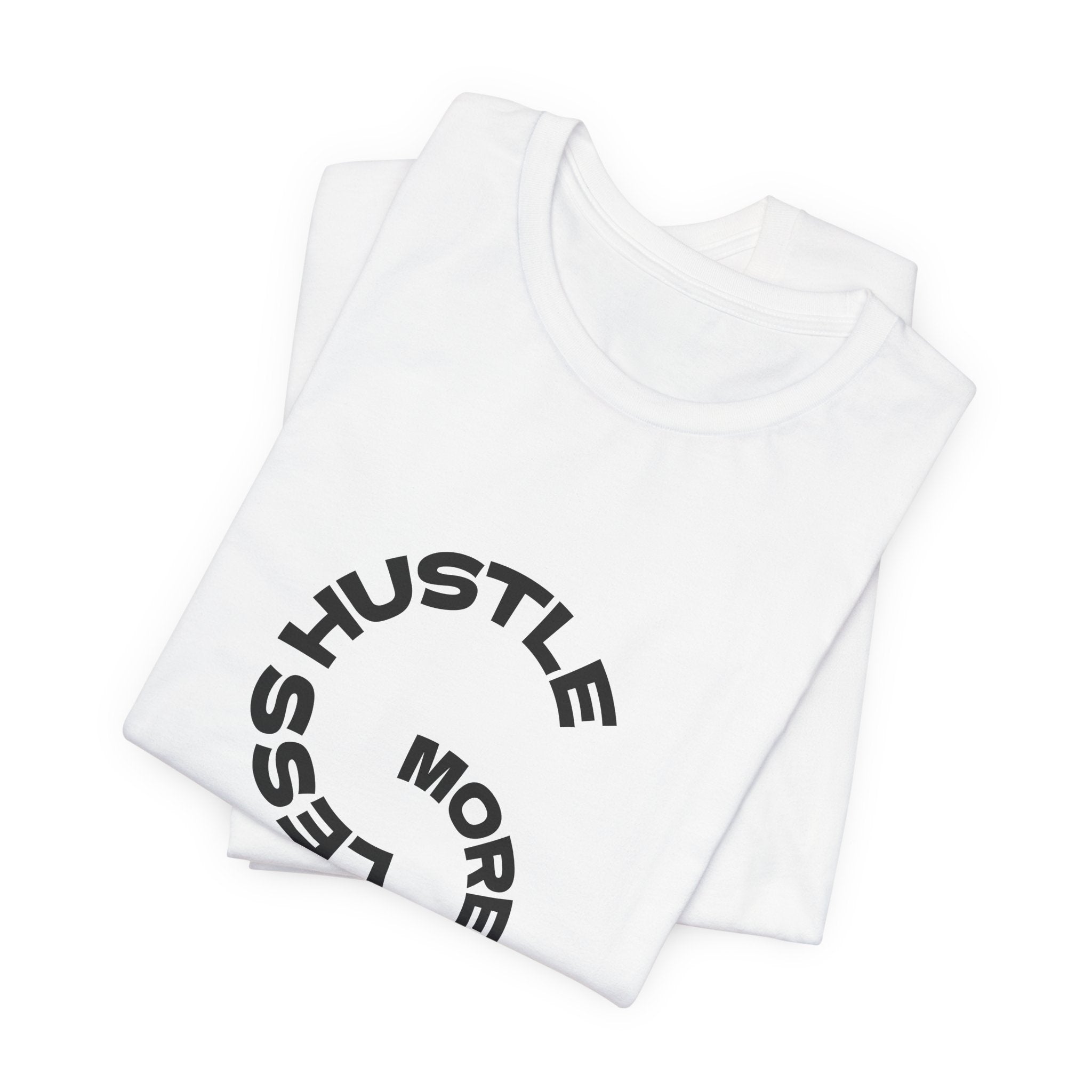 Hustle Less, Coffee More Tee — "take a sip" Minimal Coffee Shirt